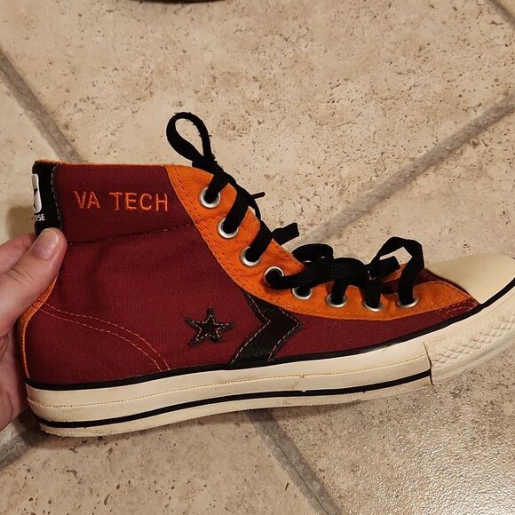 Converse Hi Tops Virginia Tech Custom Sneakers Men's 6.5 Women's 8.5 - Picture 10 of 11